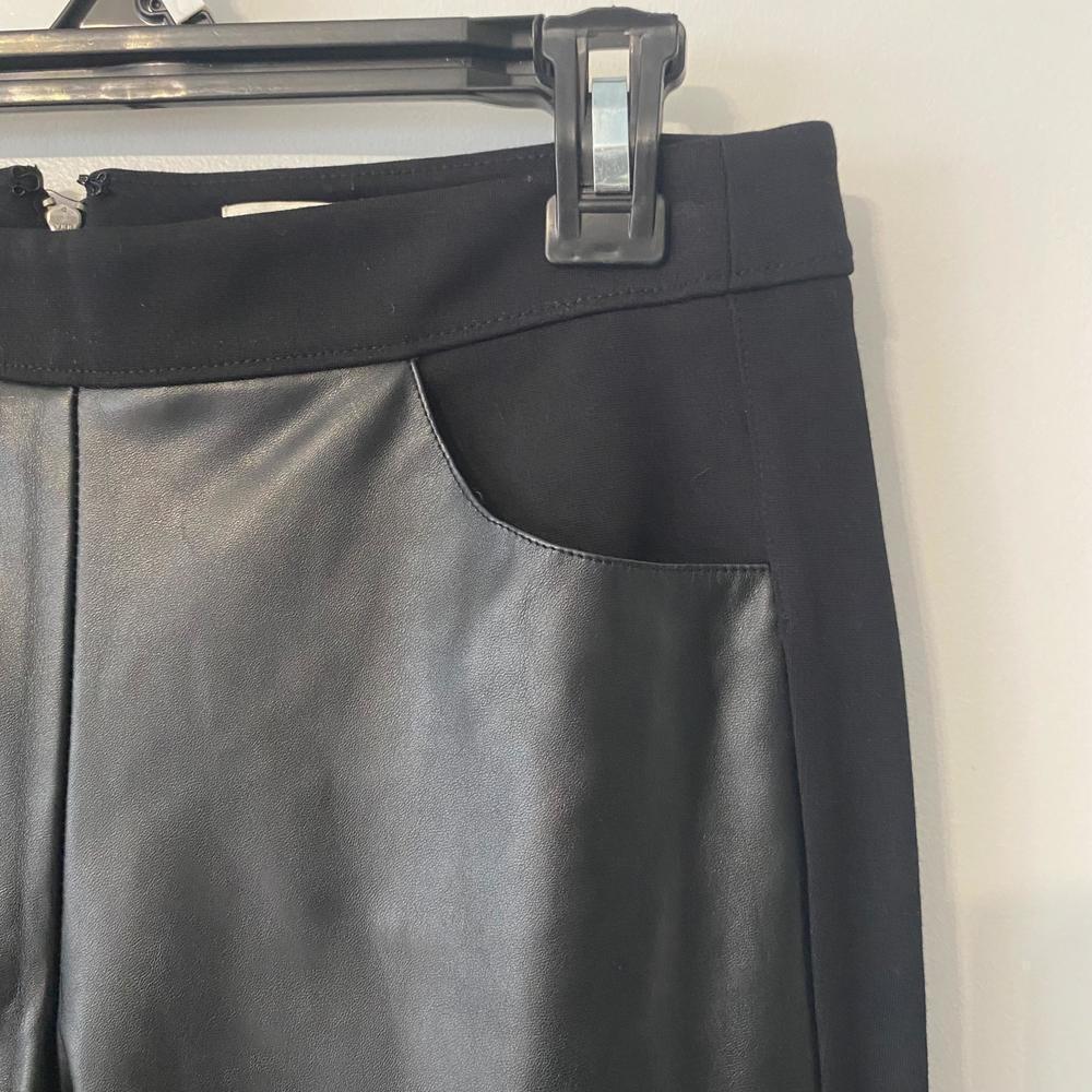 J. Crew Size 4 Fake‎ Leather Skinny Ankle Black Pants - Picture 5 of 7